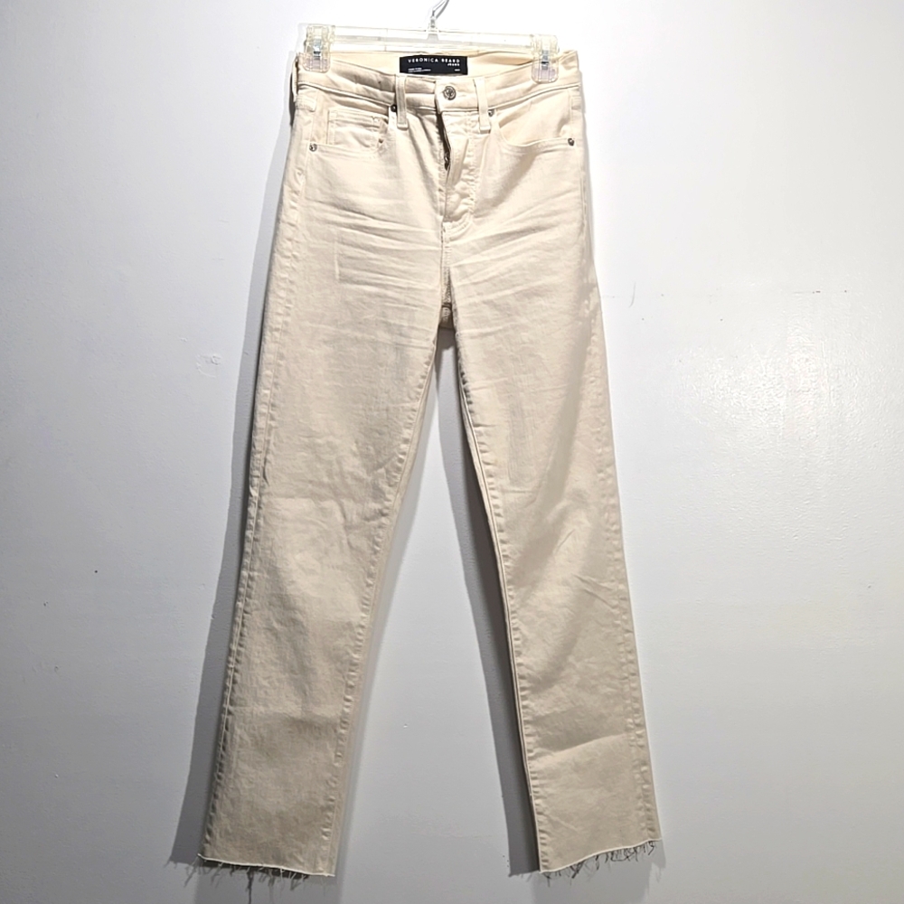Veronica Beard Ryleigh Slim Straight High Rise Jeans 25W